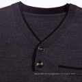 Acrílico / Lã V Neck Sweater Pullover Open Open para Homens